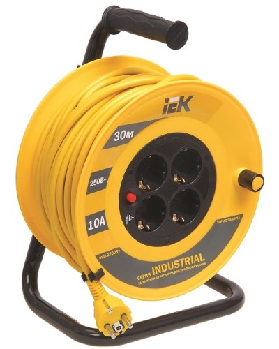 УК30 4 места, 30м (WKP15-16-04-30). Удлинитель на катушке Industrial. IEK в Костроме
