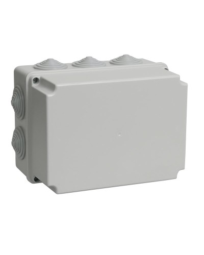 Коробка распаячная КМ41245 190х140х120 открытой проводки IP44 10 гермовводов серая (UKO10-190-140-120-K41-44). Коробка распаячная безгалогенная (HF). IEK в Костроме