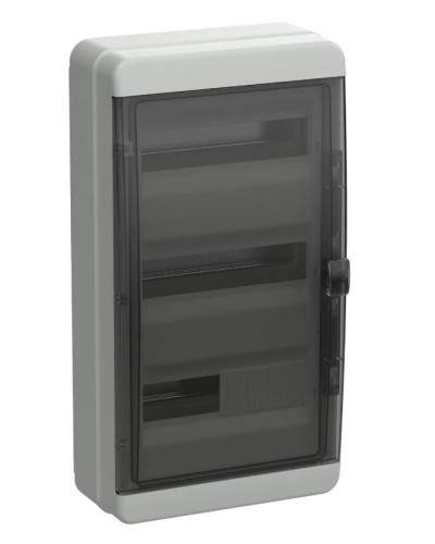 Корпус пластиковый КМПн-36 IP65 TEKFOR (TF5-KP72-N-36-65-K03-K02). Корпус модульный пластиковый черная прозрачная дверь. IEK в Костроме