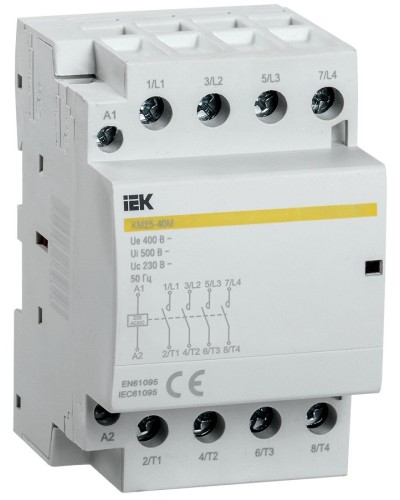 Контактор модульный КМ25-40М AC/DC (MKK21-25-40). Контактор модульный. IEK в Костроме