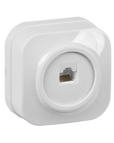 Розетка RJ45 кат.5E о/у РК10-ХБ белый IEK GLORY (EKH10-K01). Розетка компьютерная. IEK в Костроме