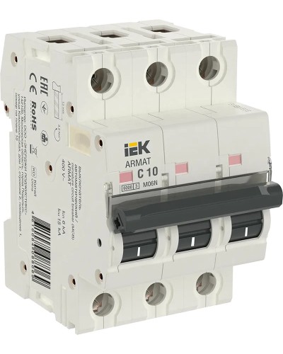 M06N 3P C 10А 6кА ARMAT (AR-M06N-3-C010). Автоматический выключатель. IEK в Костроме