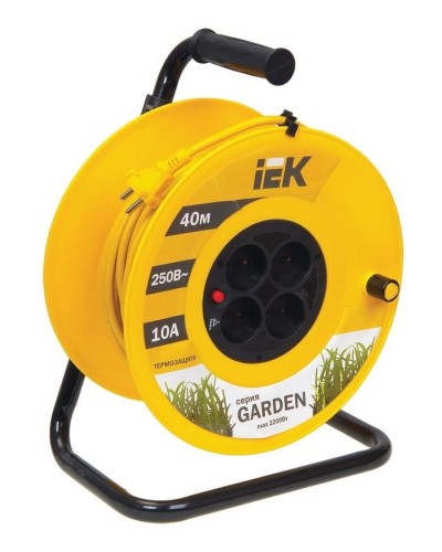 УК40 4 места, 40м (WKP23-10-04-40). Удлинитель на катушке Garden. IEK в Костроме