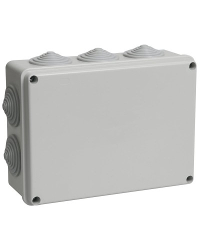 Коробка распаячная КМ41243 190х140х70 открытой проводки IP44 10 гермовводов серая (UKO11-190-140-070-K41-44). Коробка распаячная безгалогенная (HF). IEK в Костроме