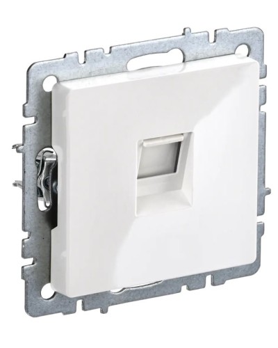 Розетка RJ45 РК10-БрБ кат.5E, белая BRITE (BR-K10-1-K01). Розетка компьютерная. IEK в Костроме