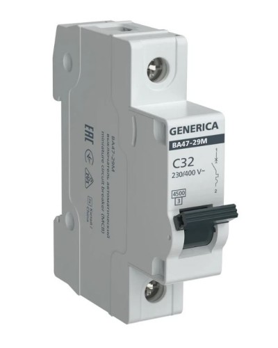 GENERICA ВА47-29М 1P C 32А 4,5кА (MVA21-1-032-C-G). Автоматический выключатель. IEK в Костроме