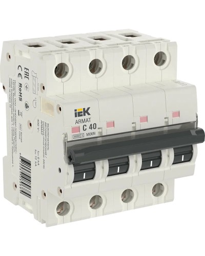 M06N 4P C 40А 6кА ARMAT (AR-M06N-4-C040). Автоматический выключатель. IEK в Костроме