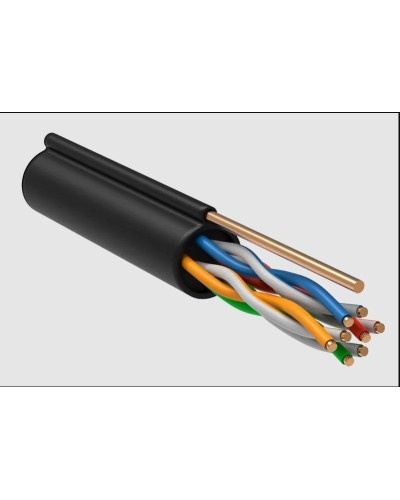GENERICA U/UTP 5E 24AWG 4PR LDPE трос черный (BC3-C5E04-159-305-R-G). Кабель «витая пара» (LAN) для структурированных систем связи. IEK в Костроме