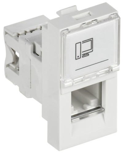 Розетка RJ45 кат.6 PRIMER РКИ-10-00-П-6 белый IEK (PR-KK40D-RI-0-1-C06U-K01). Розетка RJ-45. IEK в Костроме