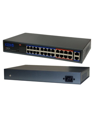 KN-SW2402POE+. Коммутатор с питанием по PoE. KENO в Костроме