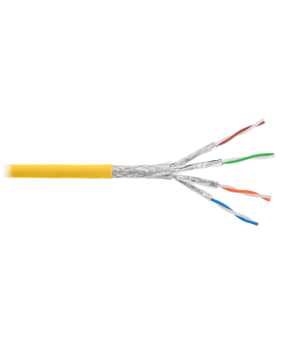 S/FTP, 4pair, Cat7a, Solid, In, LSZH (NKL 4375C-YL). Кабель «витая пара» (LAN) для структурированных систем связи. NIKOLAN в Костроме