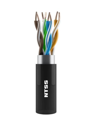 NTSS-OUT-UTP4-5Е-PE-BL кат.5E UTP 4 пары 24AWG PE внешний 305м черный. Кабель «витая пара» (LAN) для структурированных систем связи. NTSS в Костроме