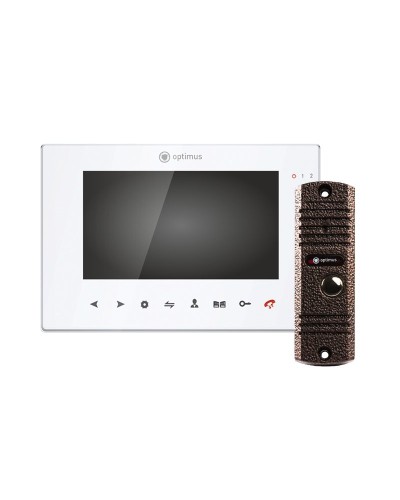 VMH-7.1 (w)+ DSH-E1080 (медь). Комплект видеодомофона. Optimus в Костроме