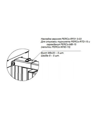 PERCo-RF01 0-03. Накладка верхняя. PERCo в Костроме