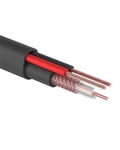 КВК-П-2+2x0,75 мм² (Cu/CCA) черный PROconnect (01-4109). Кабель комбинированный для систем видеонаблюдения. PROCONNECT в Костроме