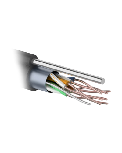 F/UTP 4PR 24AWG CAT5e 305м OUTDOOR+ТРОС*1. PROCONNECT (01-0155). Кабель «витая пара» (LAN) для структурированных систем связи. PROCONNECT в Костроме