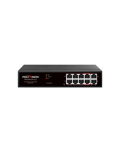 PND-08P-2M v.2. Коммутатор 10-портовый с функцией PoE. Polyvision в Костроме