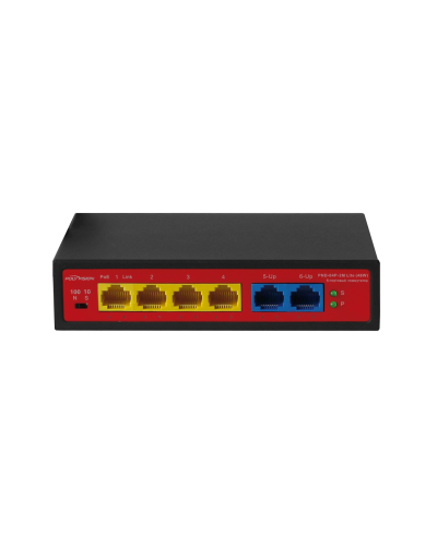 PND-04P-2M Lite (48W). Коммутатор неуправляемый 6-портовый с функцией PoE. Polyvision в Костроме