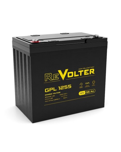 Revolter GPL 1255. Аккумулятор автомобильный герметичный свинцово-кислотный. Revolter в Костроме