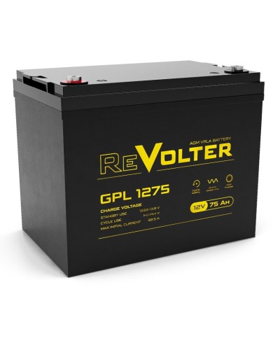 Revolter GPL 1275. Аккумулятор автомобильный герметичный свинцово-кислотный. Revolter в Костроме