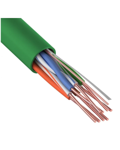 U/UTP, CAT 5e, нг(А)-LSLTx, 4х2х0,52мм, 24AWG, INDOOR, SOLID, зеленый, 305м REXANT (01-0061). Кабель «витая пара» (LAN) для структурированных систем связи. Rexant в Костроме