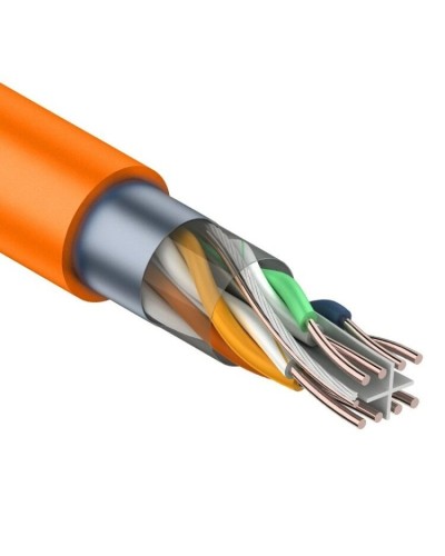 F/UTP, CAT 6, ZH нг(А)-HF, 4PR, 23AWG, INDOOR, SOLID, оранжевый, 305 м, REXANT (01-0151). Кабель «витая пара» (LAN) для структурированных систем связи. Rexant в Костроме