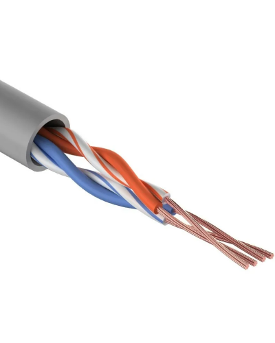 U/UTP, CAT 5e, PVC, 2PR, 24AWG, INDOOR, STRANDED, серый, 305м REXANT (01-0026). Кабель «витая пара» (LAN) для структурированных систем связи. Rexant в Костроме