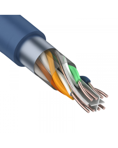 F/UTP, CAT 6, PVC, 4PR, 23AWG, INDOOR, SOLID, синий, 305 м, REXANT (01-0147). Кабель «витая пара» (LAN) для структурированных систем связи. Rexant в Костроме