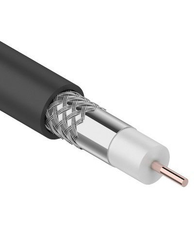 RG-6U, 75 Ом, CCS/Al/Al, 64%, 100 м OUTDOOR. REXANT (01-2202). Кабель коаксиальный радиочастотный. Rexant в Костроме