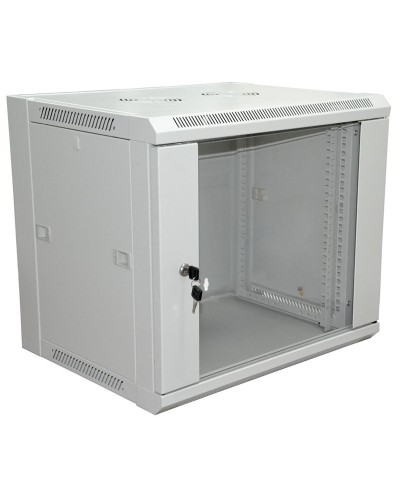 Шкаф телекоммуникационный 19 настенный 12U 600х600х635 мм (ШхГхВ)- передняя дверь стекло, боковые стенки съемные (разобранный) RAL 7035 (04-2222). Шкаф телекоммуникационный 19 настенный 12U. Rexant в Костроме