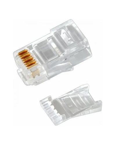 Разъем RJ-45(8P8C) под витую пару, UTP, CAT 6, с вставкой REXANT (05-1031). Разъем RJ-45. Rexant в Костроме