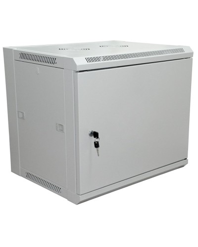Шкаф телекоммуникационный 19 настенный 6U 600×450×370 мм (ШxГxВ) - передняя дверь металл, боковые стенки съемные (разобранный), RAL 7035 (04-2210). Шкаф телекоммуникационный 19 настенный 6U. Rexant в Костроме