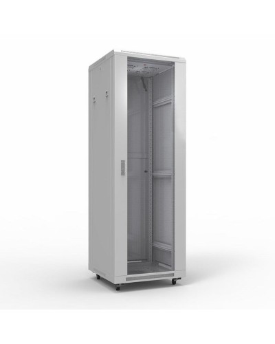 Шкаф телекоммуникационный 19 напольный 42U 600х800 мм, передняя дверь стекло, задняя дверь металл, RAL 7035 (состоит из 3 частей) (04-2306). Шкаф телекоммуникационный 19 напольный 42U. Rexant в Костроме