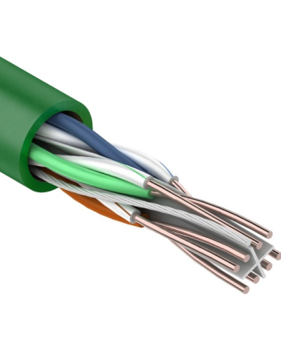 U/UTP, CAT 6, нг(А)-LSLTx, 4х2х0,575мм, 23AWG, INDOOR, SOLID, зеленый, 305м REXANT (01-0071). Кабель «витая пара» (LAN) для структурированных систем связи. Rexant в Костроме