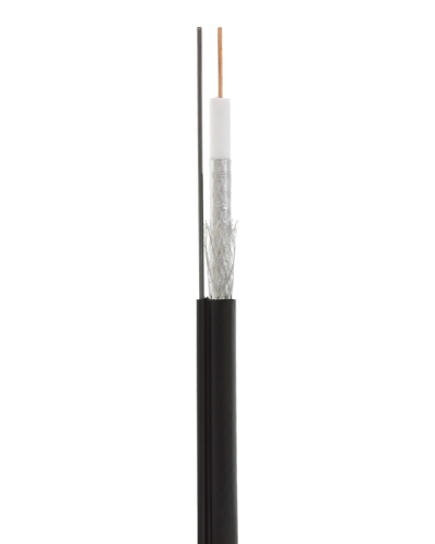 RG-11U, 75 Ом, CCS/Al/Al 83% + ТРОС*1 (бухта 305 м), черный OUTDOOR (01-3021). Кабель коаксиальный радиочастотный. Rexant в Костроме