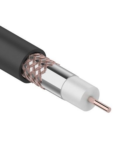 RG-6U+Cu, 75 Ом, Cu/Al/Cu, 64%, 100м. OUTDOOR REXANT (01-2222). Кабель коаксиальный радиочастотный. Rexant в Костроме