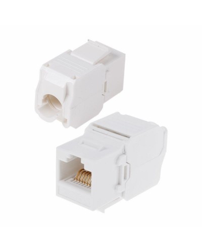 Модуль Keystone Jack RJ-45(8P8C) UTP, CAT 6, тип 180 градусов, самозажимной, белый REXANT (05-1052): Модуль Keystone Jack в Костроме