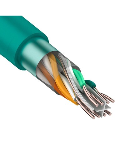 F/UTP, CAT 6, нг(А)-LSLTx, 4х2х0,575мм, 23AWG, INDOOR, SOLID, зеленый, 305м REXANT (01-0171). Кабель «витая пара» (LAN) для структурированных систем связи. Rexant в Костроме