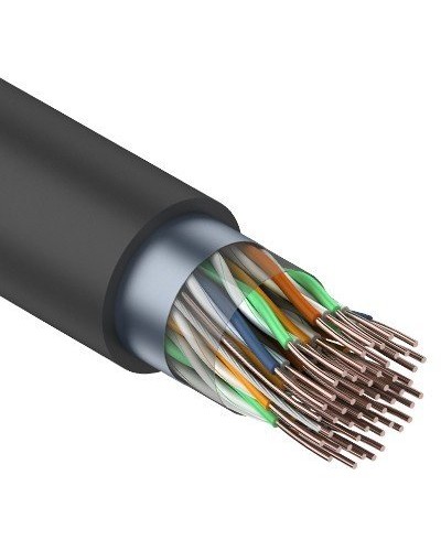 F/UTP, CAT 5, PE, 25PR, 24AWG, OUTDOOR, SOLID, черный, 305м, REXANT (01-1203). Кабель «витая пара» (LAN) для структурированных систем связи. Rexant в Костроме