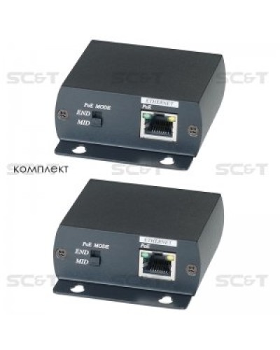 IP01P. Удлинитель Ethernet с PoE. SC&T в Костроме