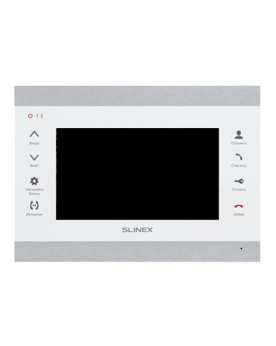SL-07MHD (серебро+белый). Монитор домофона цветной с функцией «свободные руки». SLINEX в Костроме