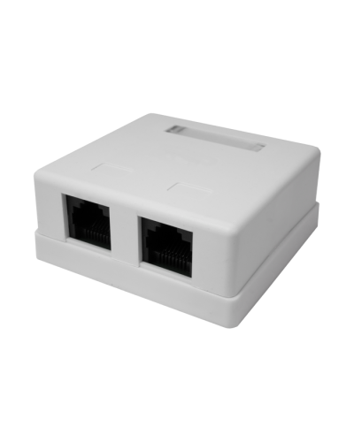 Розетка настенная RJ-45, 8P8C, Cat.5e, 2 порта UTP (10-0309): Компьютерная розетка в Костроме