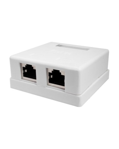 Розетка настенная RJ-45, 8P8C, Cat.5e, 2 порта, FTP (10-0308). Компьютерная розетка. SUPRLAN в Костроме