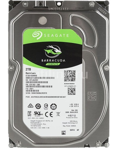 HDD 2000 GB (2 TB) SATA-III Barracuda (ST2000DM008). Жесткий диск (HDD) для видеонаблюдения. Seagate в Костроме