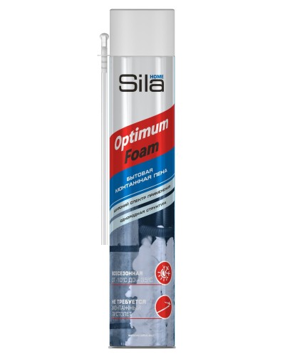 Пена монтажная SILA HOME OPTIMUM FOAM, всесезонная, 750 мл. Пена монтажная. Sila в Костроме