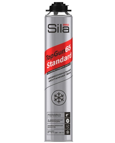 Пена монтажная Sila Pro TopGun 65 STANDARD winter, 850 мл. Пена монтажная профессиональная. Sila в Костроме