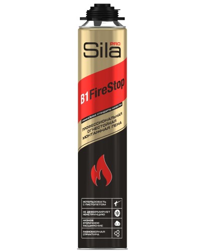 Пена огнестойкая Sila Pro B1 Firestop, 750 мл: Пена монтажная профессиональная в Костроме