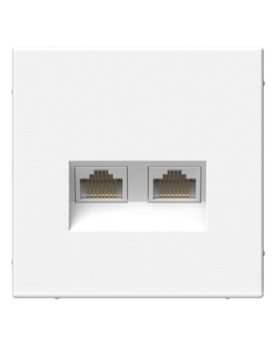 ArtGallery розетка двойная RJ45, кат. 6Е, скрытой установки, механизм, белый (GAL000188). Розетка компьютерная. Systeme Electric в Костроме