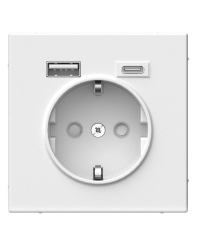 ArtGallery розетка 1-местная с USB тип-A+C, скрытой установки, механизм, белый (GAL000132). Розетка с USB. Systeme Electric в Костроме