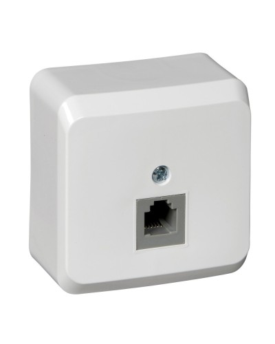 Этюд розетка RJ11 1-местная, о/у, белый (TELA-001B). Розетка телефонная. Systeme Electric в Костроме